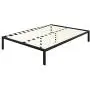Olee Sleep 14 Inch Modern Metal Platform Bed Frame / Mattress Foundation / Wood Slat Support / No Box Spring Needed, Queen, Black