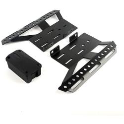 LCX Racing 1/10th RC Crawler Car Metal Rail Steel Side Step Running Board Rock Slider for Axial SCX10 II 90046 Cherokee Body, Upgrades Parts Accessories