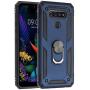 SWP for LG K51 Case,LG Reflect Case,LG Q51 Case,Dual Layer Shock-Absorption Armor Cover,Full-Body Protective Case with Metal Ring Holder Kickstand for LG K51 (Blue)