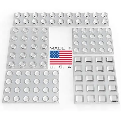 Clear Adhesive Bumper Pads 106-PC Combo Pack (Round, Spherical, Square) - Sound Dampening Transparent Rubber Feet for Cabinet Doors, Drawers, Glass Tops, Picture Frames, Cutting Boards Clear Adhesive Bumper Pads 106-PC Combo Pack (Round, Spherical, Square) - Sound Dampening Transparent Rubber Feet for Cabinet Doors, Drawers, Glass Tops, Picture Frames, Cutting Boards