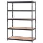 Muscle Rack 48'' W x 24'' D x 72'' H 5-Shelf Steel Shelving, Black