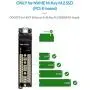 ORICO NVME M.2 to Type-C USB3.1 Gen2 10Gbps Transparent External Hard Drive Adapter Enclosure for 2280 2260 2242 2230 PCI-E M2 M-Key SSD, USB Type C Converter Case (TCM2-Black)