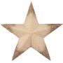 Wooden Stars for Crafts, Star Cutouts (3 x 3 x 1 in, 12 Pieces)