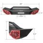JROAD Compatible with Front Bumper Jeep Wrangler 2007-2018 JK JKU Sahara Rubicon Sports 2/4-door 2xLED Fog Lights Built-in Winch Plate Stubby Blade Heavy Steel Grille Guard Tube