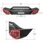 JROAD Compatible with Front Bumper Jeep Wrangler 2007-2018 JK JKU Sahara Rubicon Sports 2/4-door 2xLED Fog Lights Built-in Winch Plate Stubby Blade Heavy Steel Grille Guard Tube