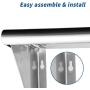 Stainless Steel Shelf 12 x 48 Inches, 280 lb, Commercial NSF Wall Mount Floating Shelving for Restaurant, Kitchen, Home and Hotel