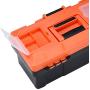 Plastic Tool Box, 14 -inch Portable Tool Box Plastic Toolbox with Removable Tool Tray and Detachable Tool Kit For Craft Storage, Household