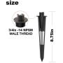 GOODSMANN 2PCS Metal Ground Spike Stake Replacement 3/4 IN-14 NPSM Male Thread for Low Voltage Landscape Lights Compatible with Malibu Lights 9920-4820-02