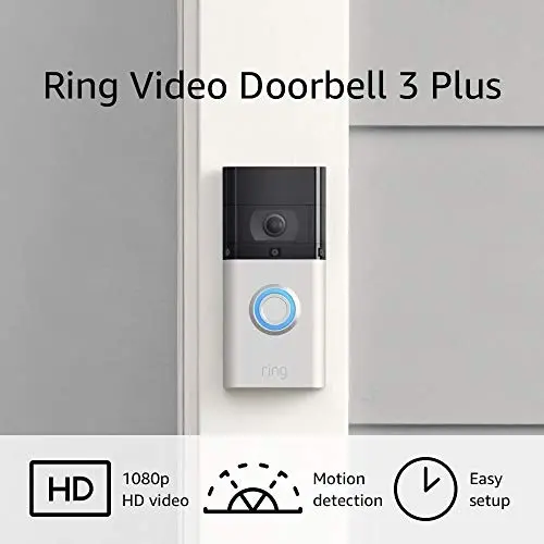 Ring Video Doorbell 3 Plus – enhanced wifi, improved motion detection, 4-second video previews, easy installation Ring Video Doorbell 3 Plus – enhanced wifi, improved motion detection, 4-second video previews, easy installation