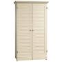 Sauder Harbor View Craft and Sewing Armoire with Table, Antiqued White finish