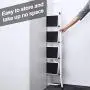 Delxo Folding 4 Step Ladder, 4.5-Feet Portable Metal Step Stool for Household & Office & Kitchen, With Convenient Handgrip & Anti-Slip Sturdy and Wide Pedal, 330lbs Capacity ( Steel, White and Black ) Delxo Folding 4 Step Ladder, 4.5-Feet Portable Metal Step Stool for Household & Office & Kitchen, With Convenient Handgrip & Anti-Slip Sturdy and Wide Pedal, 330lbs Capacity ( Steel, White and Black )