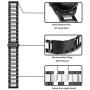 TRUMiRR Band Sets for Samsung Galaxy Watch 3 45mm / Galaxy Watch 46mm / Gear S3, 22mm Solid Stainless Steel Metal Watchband + Mesh Loop Strap Quick Release for Garmin Vivoactive 4 45mm Smartwatch