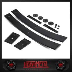 Heavy Metal Suspensions - Fits 2007-2020 Toyota Tundra (2WD 4WD) 2'' Rear Add-A-Leaf + Rear Axle Shims High Strength Carbon Steel Lift Kit Includes 4 Poly Isolator Pads