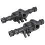 Axle Housing Set, RC Upgrade Parts Metal Front&Rear Axle Housing Compatible with Traxxas TRX4 1/10 Model Car(Black Silver)