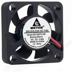 GDSTIME 30mm x 30mm x 7mm PH 2.0 12v Dc Brushless Cooling Fan