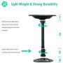 VCUTEKA 28 Inch Height Birdbath Lightweight Pedestal Bird Bath for Outdoor Garden (Green)