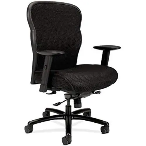 HON Wave Mesh Big and Tall Executive Chair | Knee-Tilt | Adjustable Arms | Black Fabric Seat | HVL705 Model HON Wave Mesh Big and Tall Executive Chair | Knee-Tilt | Adjustable Arms | Black Fabric Seat | HVL705 Model