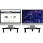 2 Pack Computer Monitor Riser | Triangle Save Space Desktop Corner Stand for Computer Monitor & Laptop Black HD01B-203