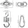 TEANTECH Heavy Duty Stainless Steel 304 Swing Hangers Kits 800LB Capacity with 360°Rotation 8 Screws for Wooden Sets Tire Swing Chair Seat Trapeze Yoga Hammock Chair Sandbag, 2 Set TEANTECH Heavy Duty Stainless Steel 304 Swing Hangers Kits 800LB Capacity with 360°Rotation 8 Screws for Wooden Sets Tire Swing Chair Seat Trapeze Yoga Hammock Chair Sandbag, 2 Set