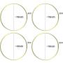 HOHIYA 19 Inch Metal Floral Hoop Wreath 4pcs Large Gold Craft Macrame Ring for Christmas Wedding Wall Hanging 4mm Wire
