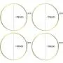 HOHIYA 19 Inch Metal Floral Hoop Wreath 4pcs Large Gold Craft Macrame Ring for Christmas Wedding Wall Hanging 4mm Wire