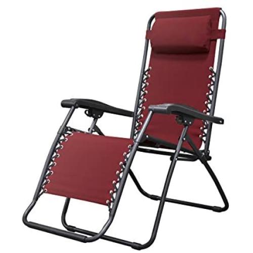 Caravan Sports Infinity Zero Gravity Chair, Burgundy