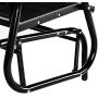 Esright 2 Seats Outdoor Swing Glider Loveseat Chair with Powder Coated Steel Frame, Garden Rocking Seating, Patio Bench for 2 Person, Black