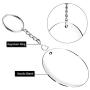 Acrylic Keychain Blanks, 30 Pcs 2 Inch Diameter Round Acrylic Clear Discs Circles with 30 Pcs Metal Split Key Chain Rings