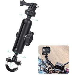 RUIGPRO 360°Motorcycle Bike Camera Holder Handlebar Mount Bracket 1/4 Metal Stand for GoPro Hero9/8/7/6/5/4/3+ Action Cameras Accessory(Cool Ballhead Arm Super Clamp Mount Multi)