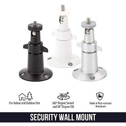 Adjustable Indoor/Outdoor Security Metal Wall Mount Compatible with Arlo Pro/Pro 2/Pro 3/Pro 4/Ultra/Ultra 2, Others - Ring Stick Up Cam Battery, eufyCam E/2C, Wyze Cam Outdoor/Pan (2 Pack, White)