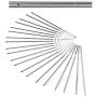 ADSDIA Metal skewers for Grilling Kabob Skewers 14'' Flat BBQ Barbecue Skewer Stainless Steel Shish Kebob Sticks Grilling Skewers Set，Reusable BBQ Sticks，20 Pack