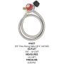 GasOne 2113+50105 4 ft Regulator and Propane Brass Orifice, Steel Braided Hose