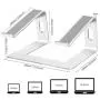 Orionstar Laptop Stand Portable Aluminum Laptop Riser Compatible with Apple Mac MacBook Air Pro 10 to 15.6 Inch Notebook Computer, Detachable Ergonomic Elevator Holder, Silver