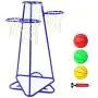 Anditt Kids Basketball Hoop Portable Basketball Stand with 4 Hoops at Varying Heights and 3 Balls Toy Set for Age 3 Years and Up for Toddlers Indoor and Outdoor Sport Games (Blue) Anditt Kids Basketball Hoop Portable Basketball Stand with 4 Hoops at Varying Heights and 3 Balls Toy Set for Age 3 Years and Up for Toddlers Indoor and Outdoor Sport Games (Blue)