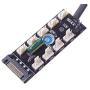 SMAKNÂ PC Fan HUB Temperature-Controlled Supports 10 Ports 12V 3pin / 4pin Fan Cable SATA-Port Power
