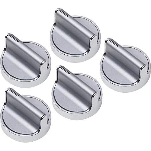 [Pack of 5] Ultra Durable W10594481 Knob Strong Material 0.5'' Length Stem Replacement Part by Blue Stars - Exact Fit for Whirlpool Stove/Range - Replaces WPW10594481 AP6023301 PS11756643