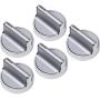 [Pack of 5] Ultra Durable W10594481 Knob Strong Material 0.5'' Length Stem Replacement Part by Blue Stars - Exact Fit for Whirlpool Stove/Range - Replaces WPW10594481 AP6023301 PS11756643