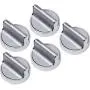 [Pack of 5] Ultra Durable W10594481 Knob Strong Material 0.5'' Length Stem Replacement Part by Blue Stars - Exact Fit for Whirlpool Stove/Range - Replaces WPW10594481 AP6023301 PS11756643