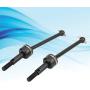 Tbest RC Drive Shaft, 2PCS Black Metal CVD Front and Rear Transmission Shafts for HPI RS4 Sport 3 1/10 RC Model Car (Black)