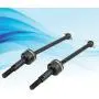 Tbest RC Drive Shaft, 2PCS Black Metal CVD Front and Rear Transmission Shafts for HPI RS4 Sport 3 1/10 RC Model Car (Black)