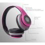 iJoy Matte Finish Premium Rechargeable Wireless Headphones Bluetooth Over Ear Headphones Foldable Headset with Mic (GLM)
