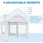 ADVANCE OUTDOOR 20x10 ft Heavy Duty Carport Canopy Car Port Garage Shelter Boat Party Tent, Adjustable Height from 6.5ft to 8.0ft, Removable Window Sidewalls and Doors, White