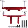 Aluminum Front & Rear Body Mounts w/Body Posts for Traxxas 1/10 Slash 2WD Rustler Stampede VXL Upgrade Parts 1914R, Red