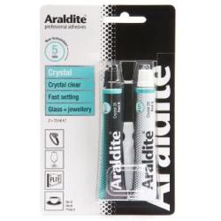 Araldite Clear Epoxy Adhesive | Fast Setting 2-Part Epoxy Glue | Solvent-Free Professional Grade Strength for Invisible Joins or Transparency | Clear Resin for Glass and Jewelry | Crystal, 2 x 15ml