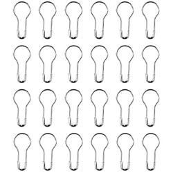 Floranea 100 Pcs 0.8 Inch Safety Pins Bulb Guard Metal Small Calabash for Knitting Stitch Markers Sewing Quilting DIY Clothing Craft Making Home Accessories (Silver)