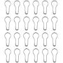 Floranea 100 Pcs 0.8 Inch Safety Pins Bulb Guard Metal Small Calabash for Knitting Stitch Markers Sewing Quilting DIY Clothing Craft Making Home Accessories (Silver)