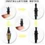 Retro Metal 20 Pcs Strain Relief Cord Connector Pendant Lighting Cord,PRUNLLA Aluminum Threaded Cord Grip Wire Clamp for Handmade Lighting,Lamps,Pendant (Glossy Black)