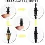 Retro Metal 20 Pcs Strain Relief Cord Connector Pendant Lighting Cord,PRUNLLA Aluminum Threaded Cord Grip Wire Clamp for Handmade Lighting,Lamps,Pendant (Glossy Black)