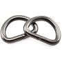 SDTC Tech 12 Pack Metal D Ring 1 Inch Inside Diameter 4.8mm Thickness Heavy Duty D-Shape Rings for Hardware Bags Ring DIY Craft Accessories Key Chain Dog Collars Strap Webbing Buckle - Black