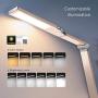 TaoTronics Gold Stylish Metal LED Desk Lamp, 5V/2A USB Port, 5 Color Modes, 6 Brightness Levels, Touch Control, Timer, Night Light for Living Bedroom Study Room Office